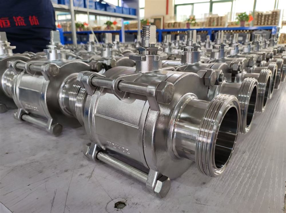 偉恒流體衛生級外螺紋三片式球閥